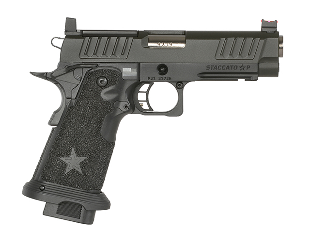 Airsoft-Pistole, schwarz, kompakter Lauf, ergonomischer Griff, sichtbare Zielvorrichtung, realistisches Design.