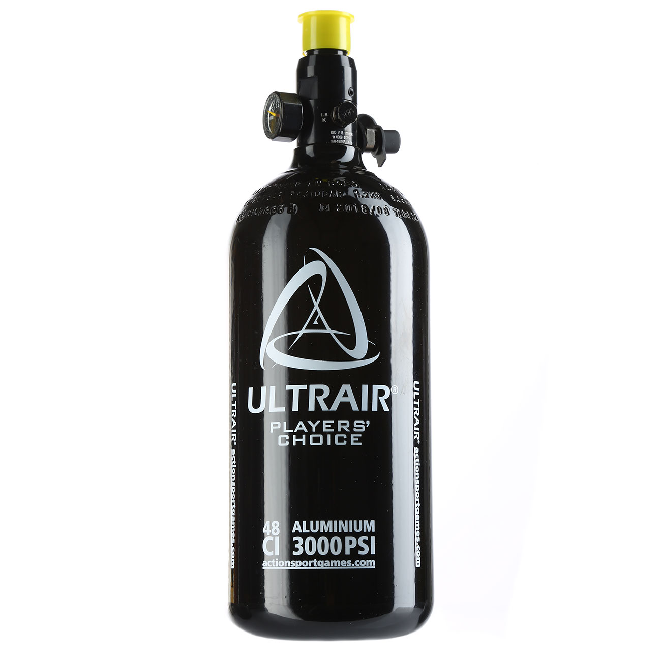 Ultrair HPA tank, 0,8 liter, 48ci, 3000 psi, aluminium, incl. regulator