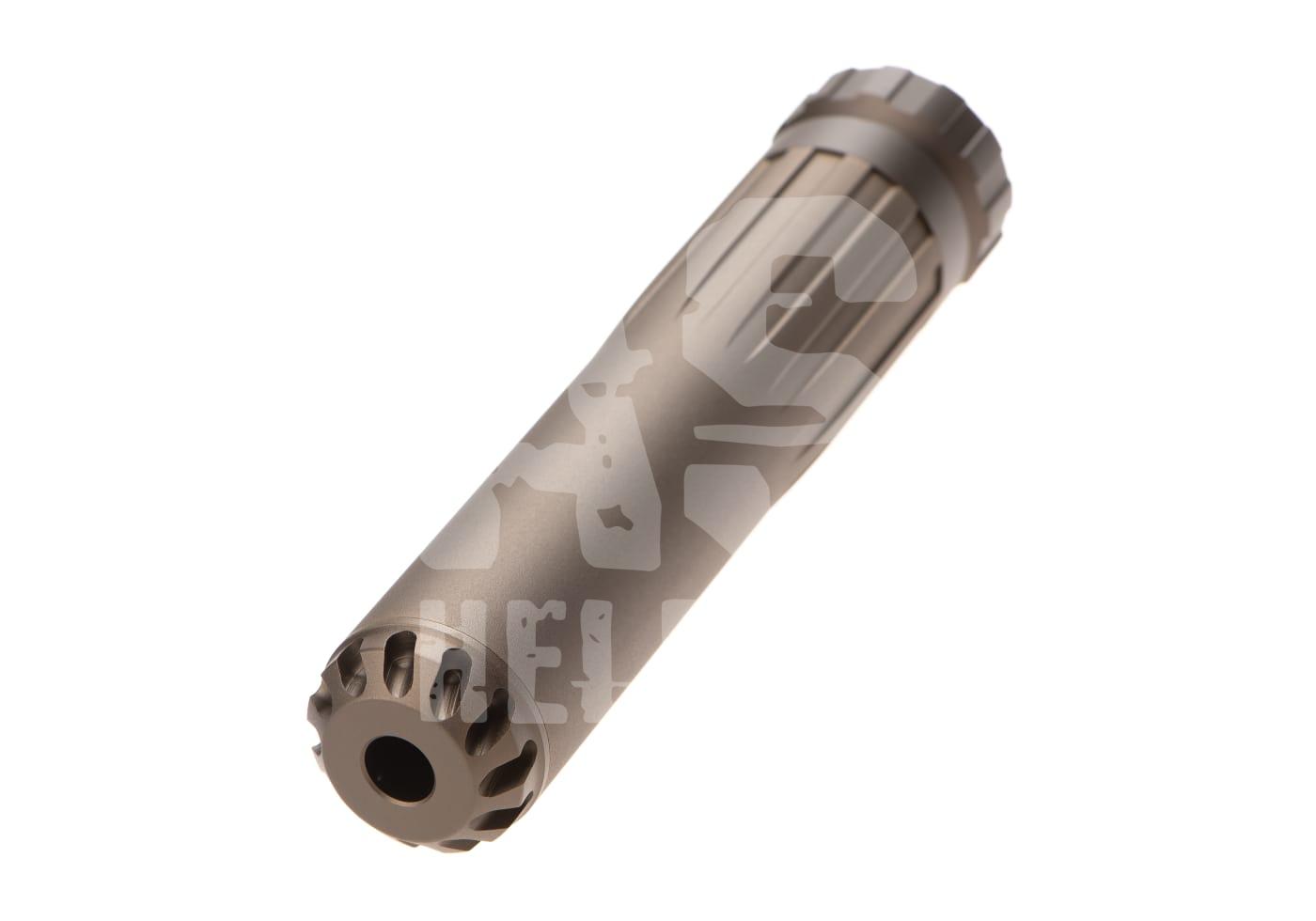 DDW Silencer for AAP01 Airsoft Dummy-Suppressor in Metalloptik, zylindrisch, mit strukturiertem Design.