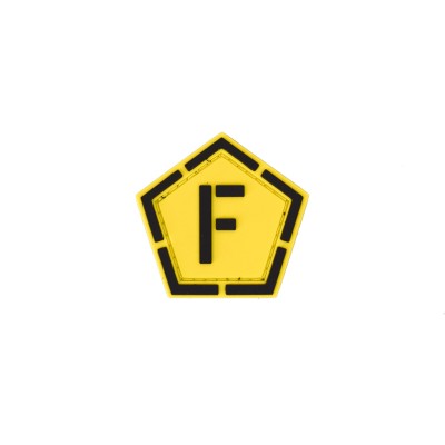 "F" im Fünfeck Patch - Gelb Schwarz