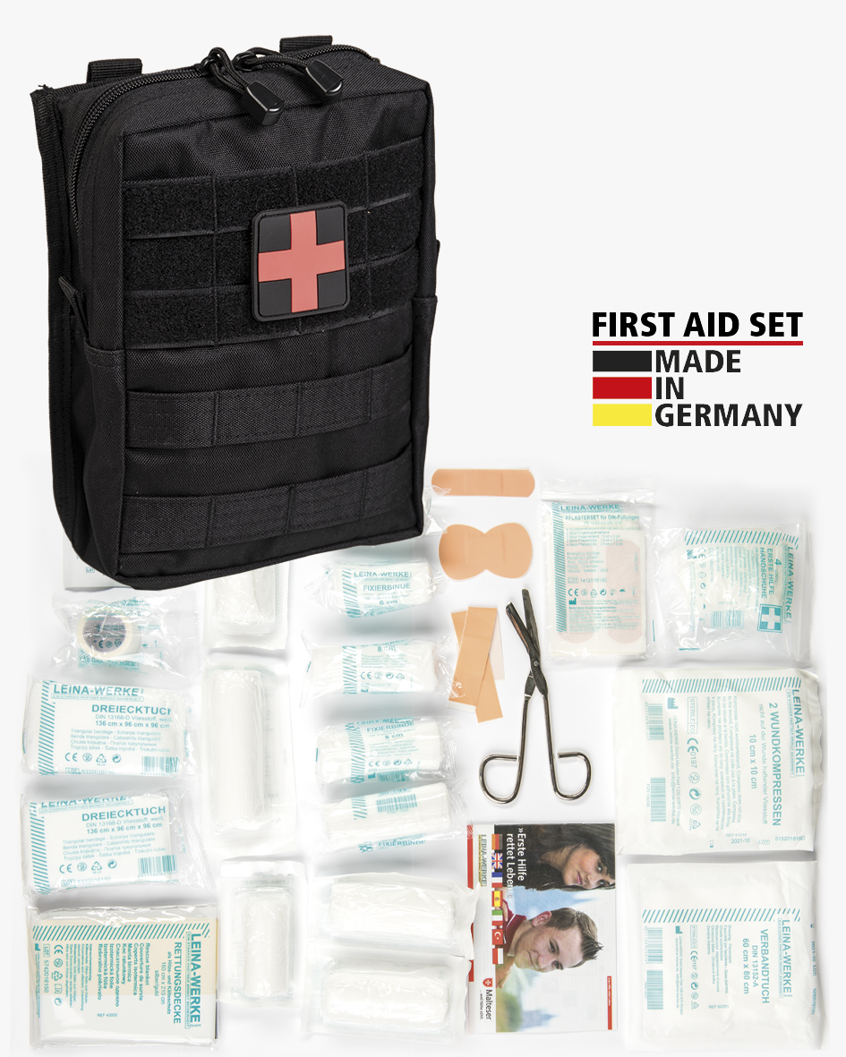 FIRST AID SET 'LEINA' PRO.43-TLG.LG SCHWARZ