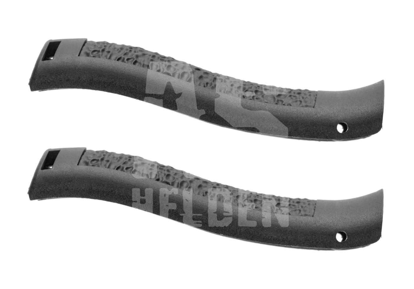 Vorsk EU17 GBB - ab 18 Jahren Zwei schwarze Textur-Pistolengriffe für Airsoft-Waffen, mit Schraubenloch am Ende.