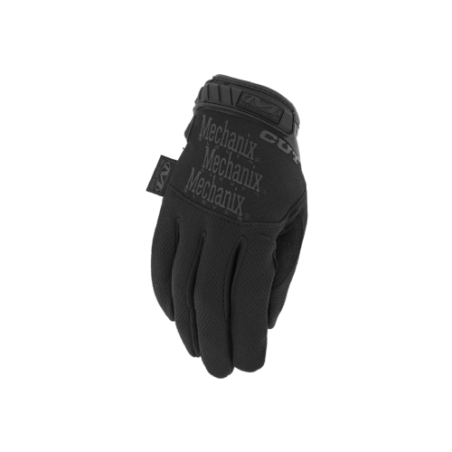 Schwarzer Mechanix-Handschuh für Airsoft mit Logo-Aufschrift, ideal für Schutz und Grip.