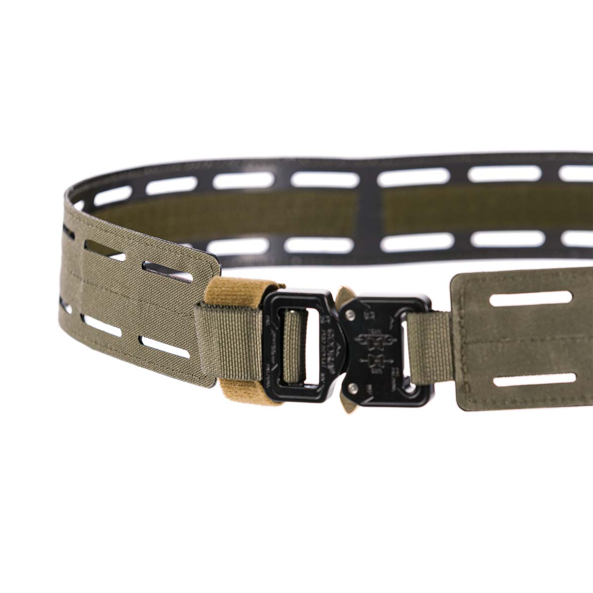 Gürtel LT562 Taktischer Gürtel mit Schnellverschluss und Schlaufen für Ausrüstung, olivgrün, ideal für Airsoft-Equipment.