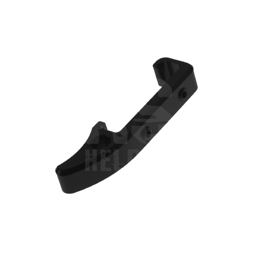Schwarze, gebogene Airsoft-Metallschiene zur Montage an Handguard oder Gehäuse.