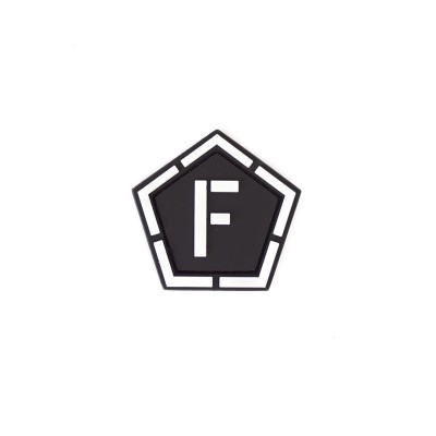 "F" im Fünfeck Patch - Schwarz Weiß