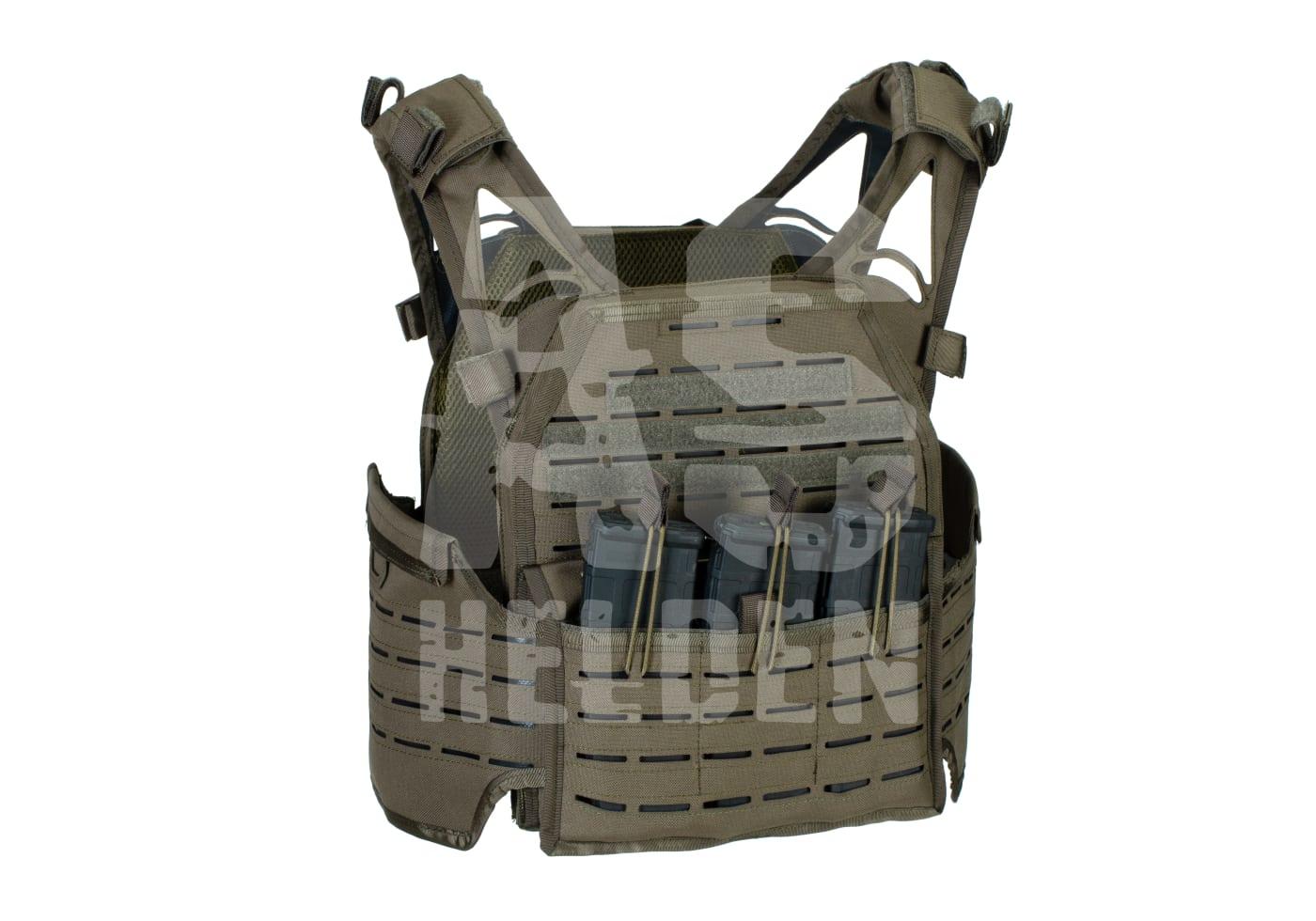 Reaper Plate Carrier Taktische Weste in Olivgrün mit Magazintaschen und MOLLE-System, ideal für Airsoft-Ausrüstung.